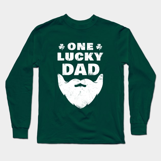 One Lucky Dad St Patrick Day Gift Long Sleeve T-Shirt by Yasna